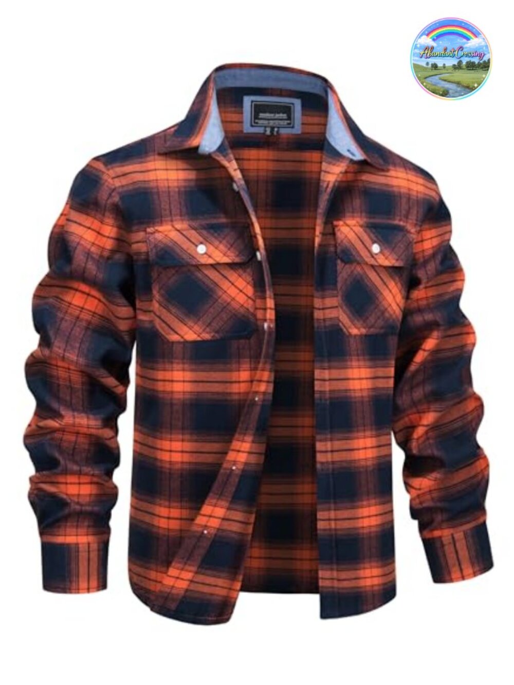 Men's Flannel Plaid Long Sleeve Cotton Button Down Shirt with Pockets